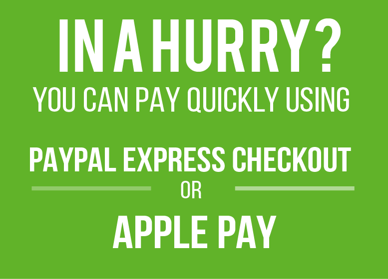 Pay now using apple pay or paypal